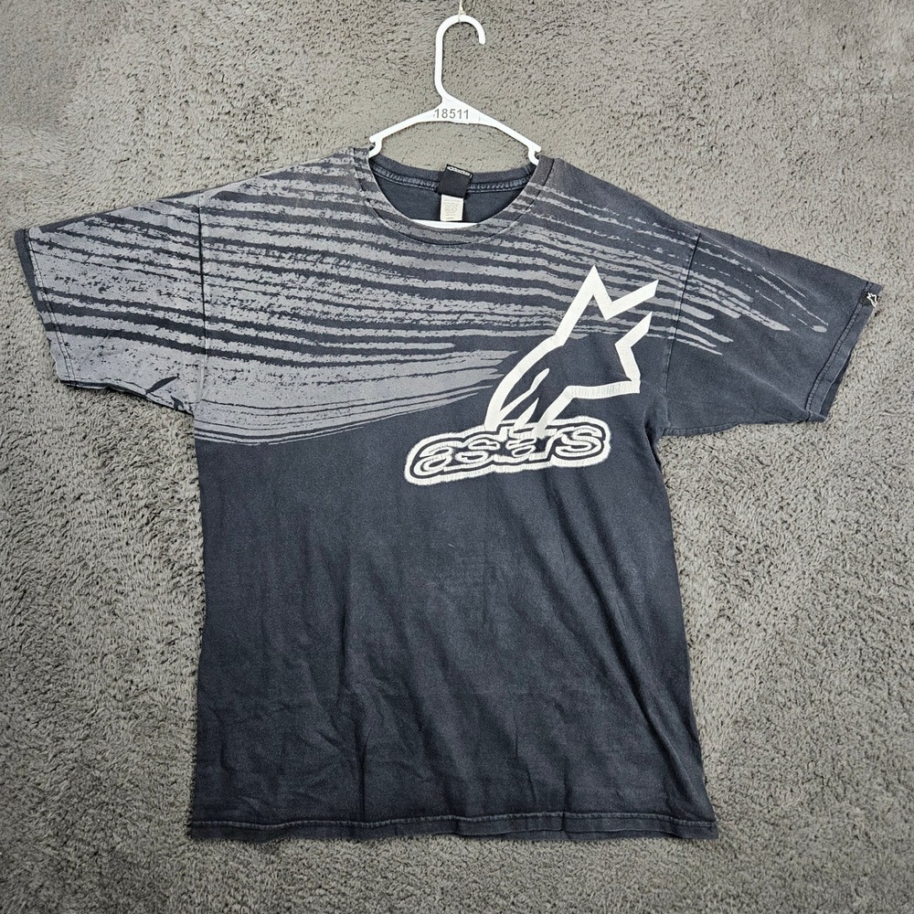 Vintage Alpinestars Mens Large Graphic T Shirt Dark‎ Cotton Made in USA